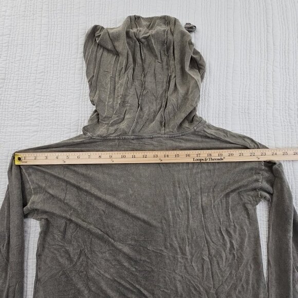 New Mono B Hoodie Women's Large Brown Long Sleeve Raw Grunge Street MSRP $68 - Picture 9 of 13